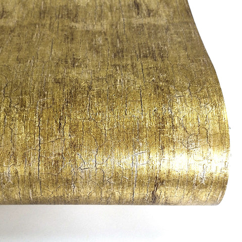 Gold Metallic Glitter Shinny Peel and Stick Wallpaper Embossed Contact Paper