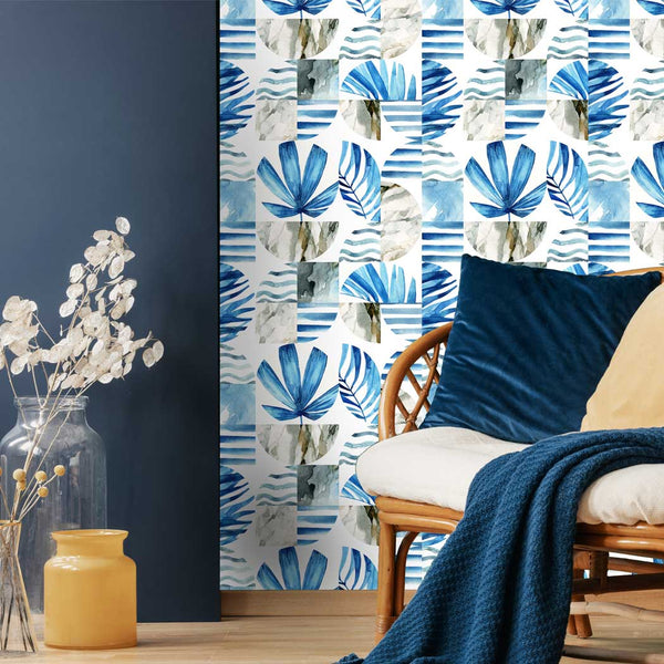 Abstract geometric wallpaper Laoti accent wall Peel & Stick Removeable ...
